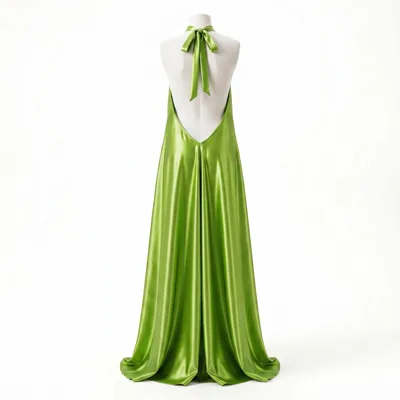 Vestido Halter Verde Lima