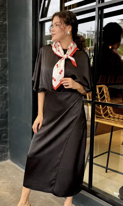 Vestido Midi Cruzado Café