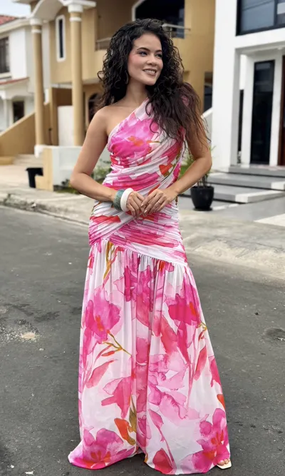 Vestido Floral Asimétrico
