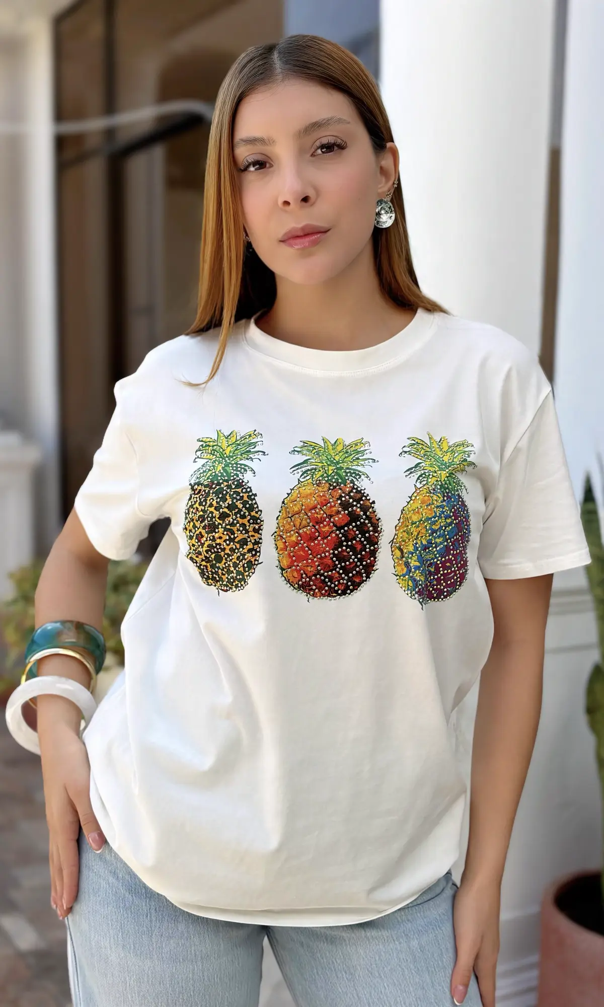 Camiseta Piñas Lentejuelas