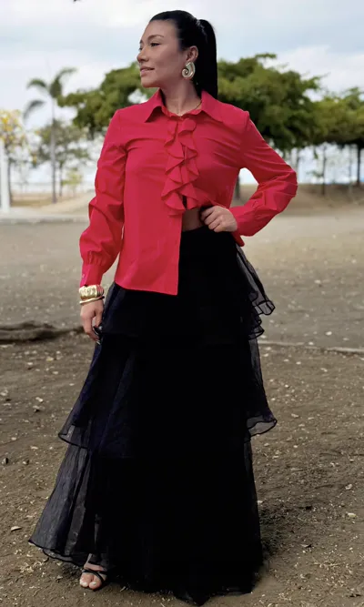 Falda Larga Organza