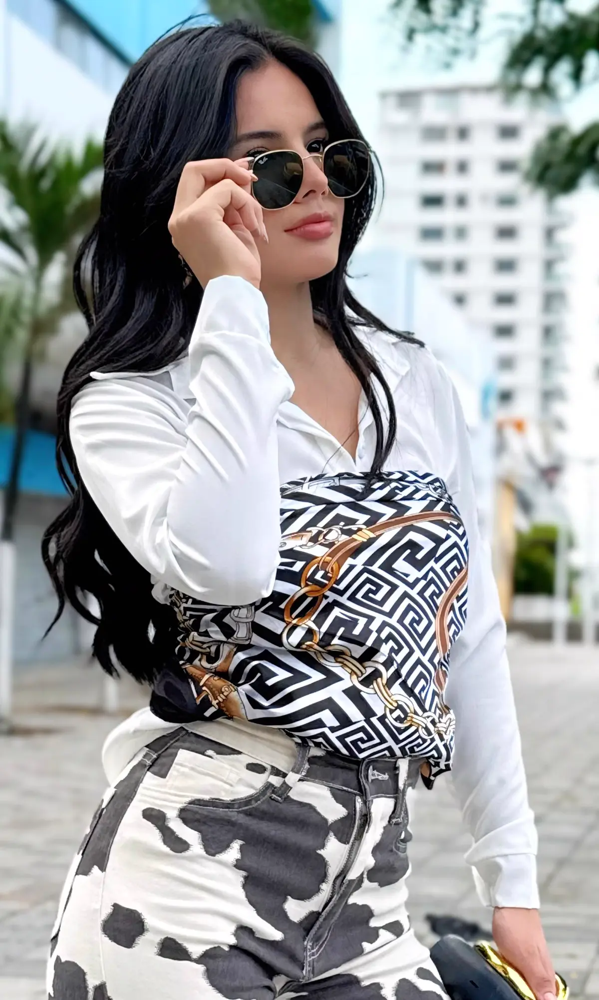 Pañuelo Estampado Geométrico