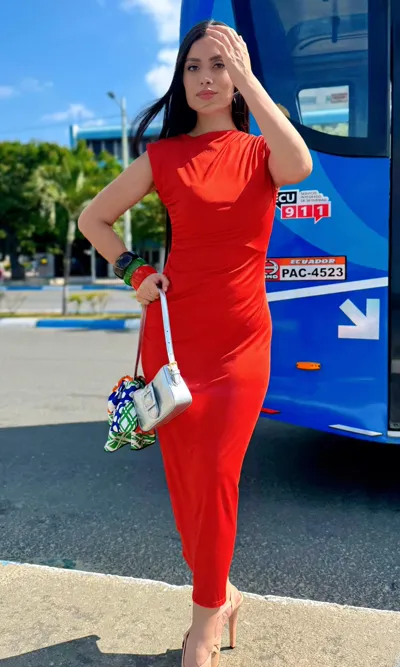 Vestido Midi Drapeado