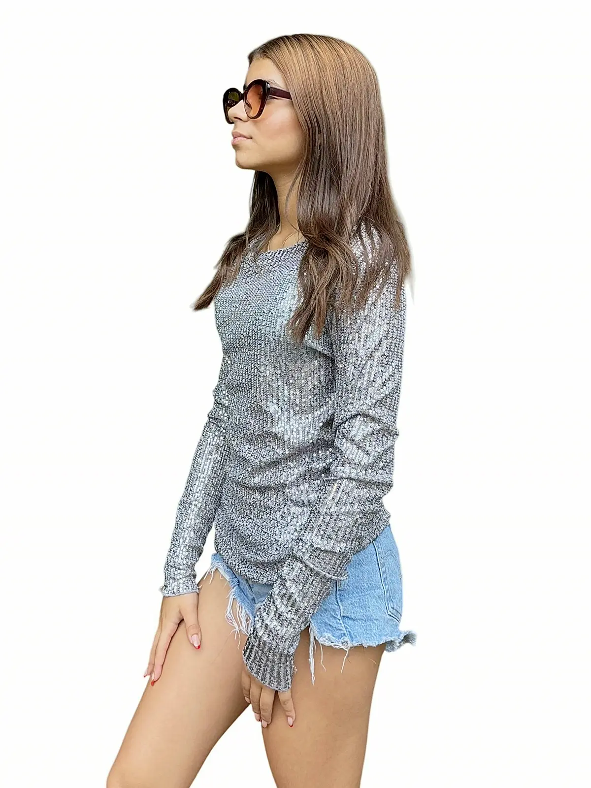 Blusa Lentejuelas Plata
