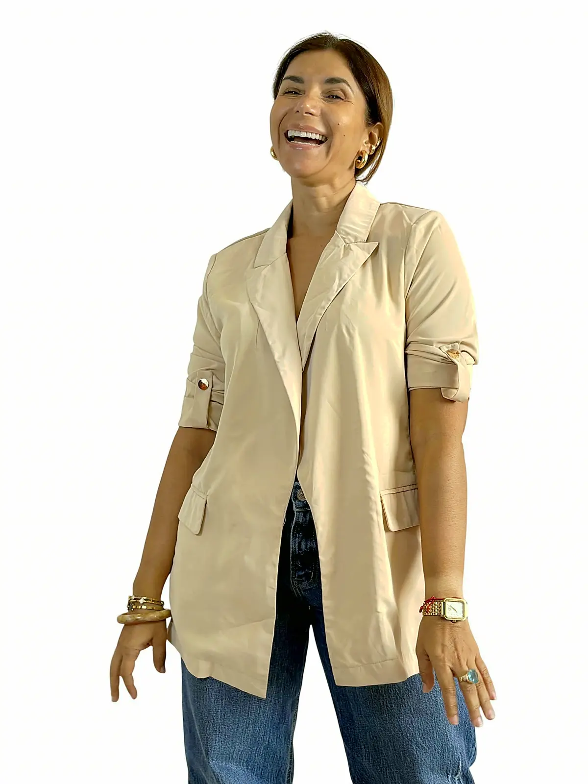 Blazer Beige Clásico