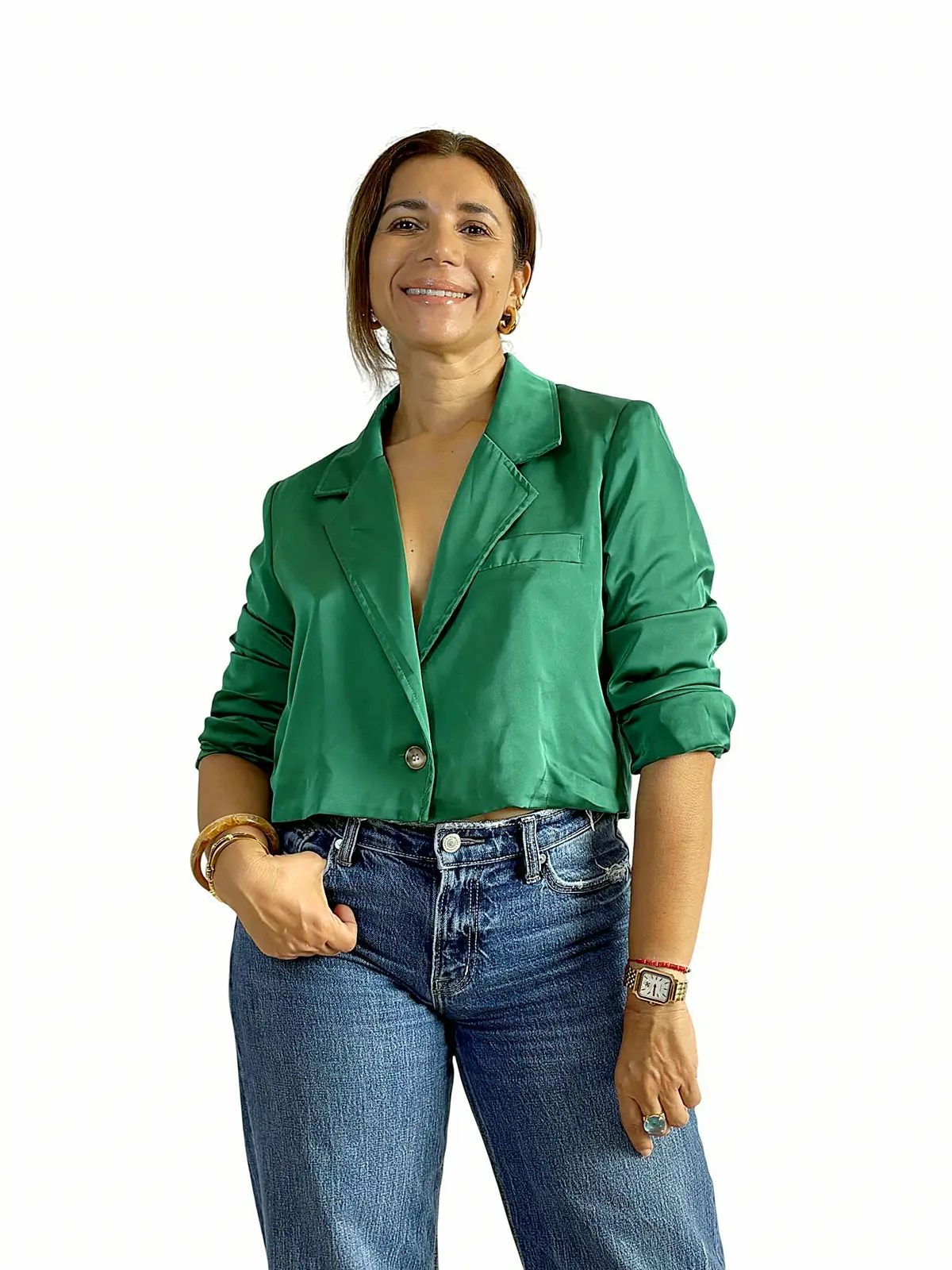 Chaqueta Verde Corta