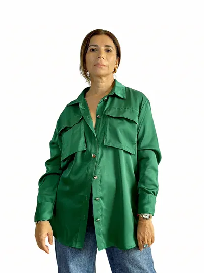 Camisa Verde Bolsillos