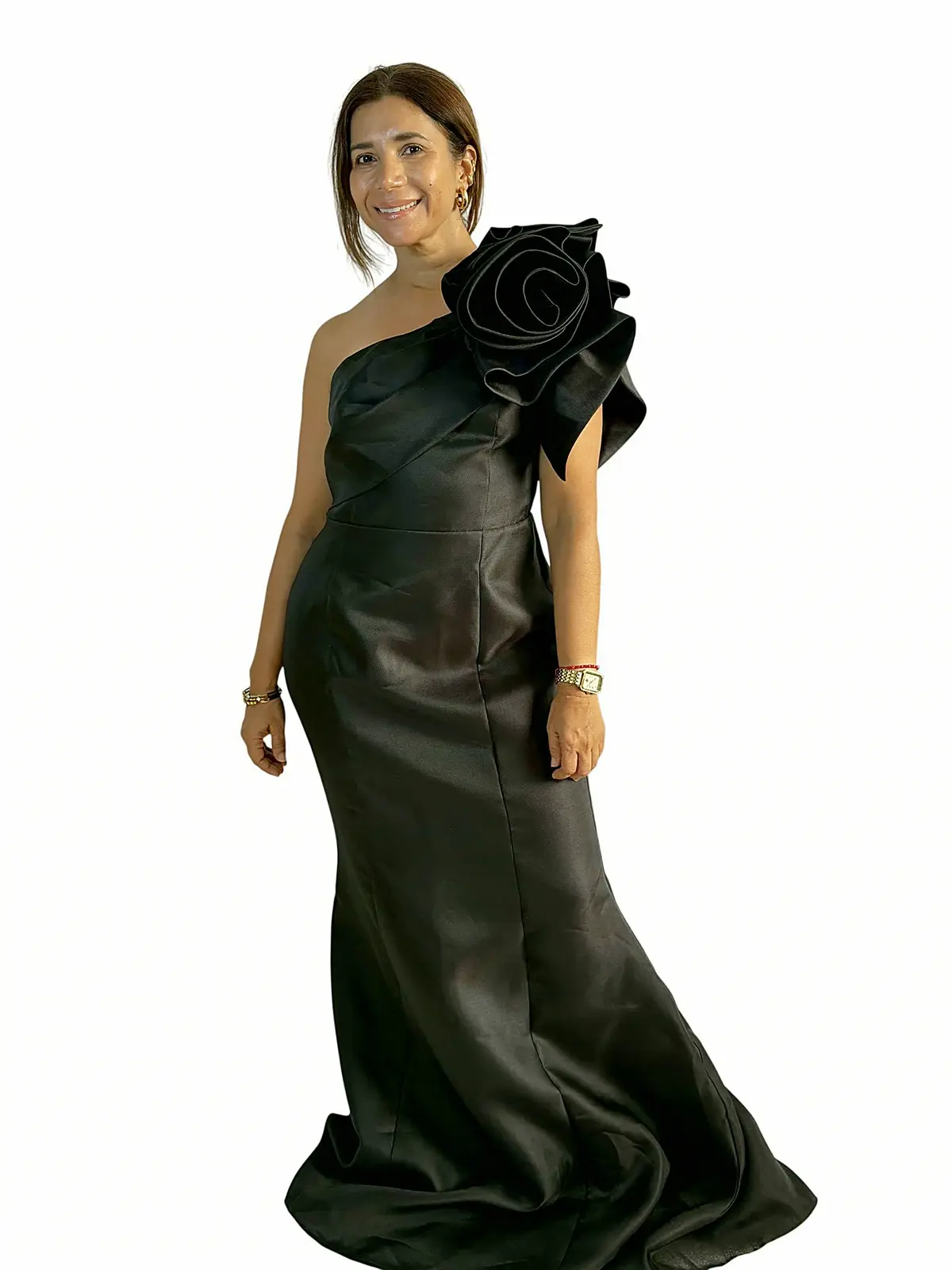 Vestido Negro Flor