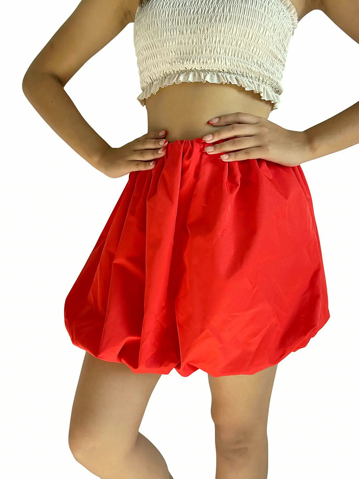 Falda Globo Roja
