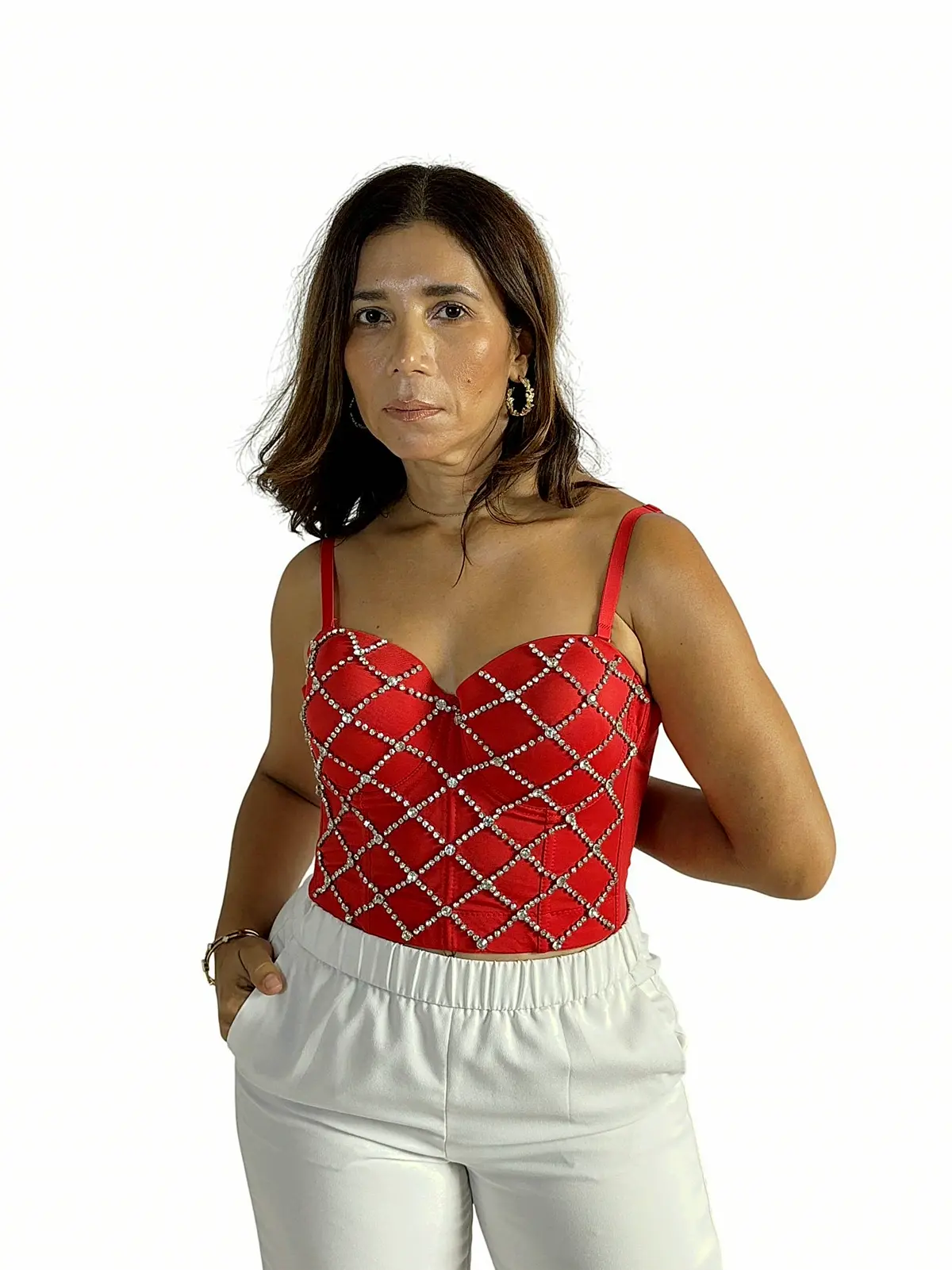 Corsé Rojo Rombos