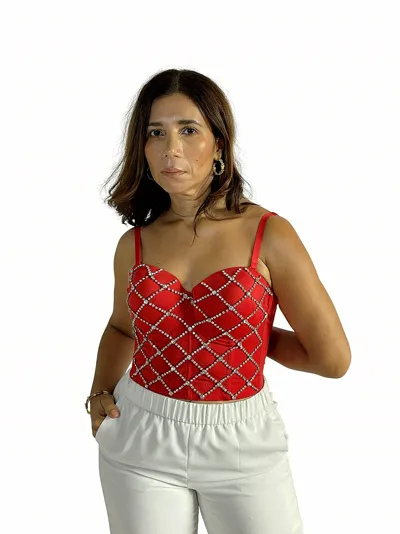 Corsé Rojo Rombos