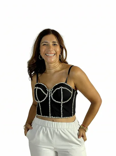 Corsé Perlas Negro