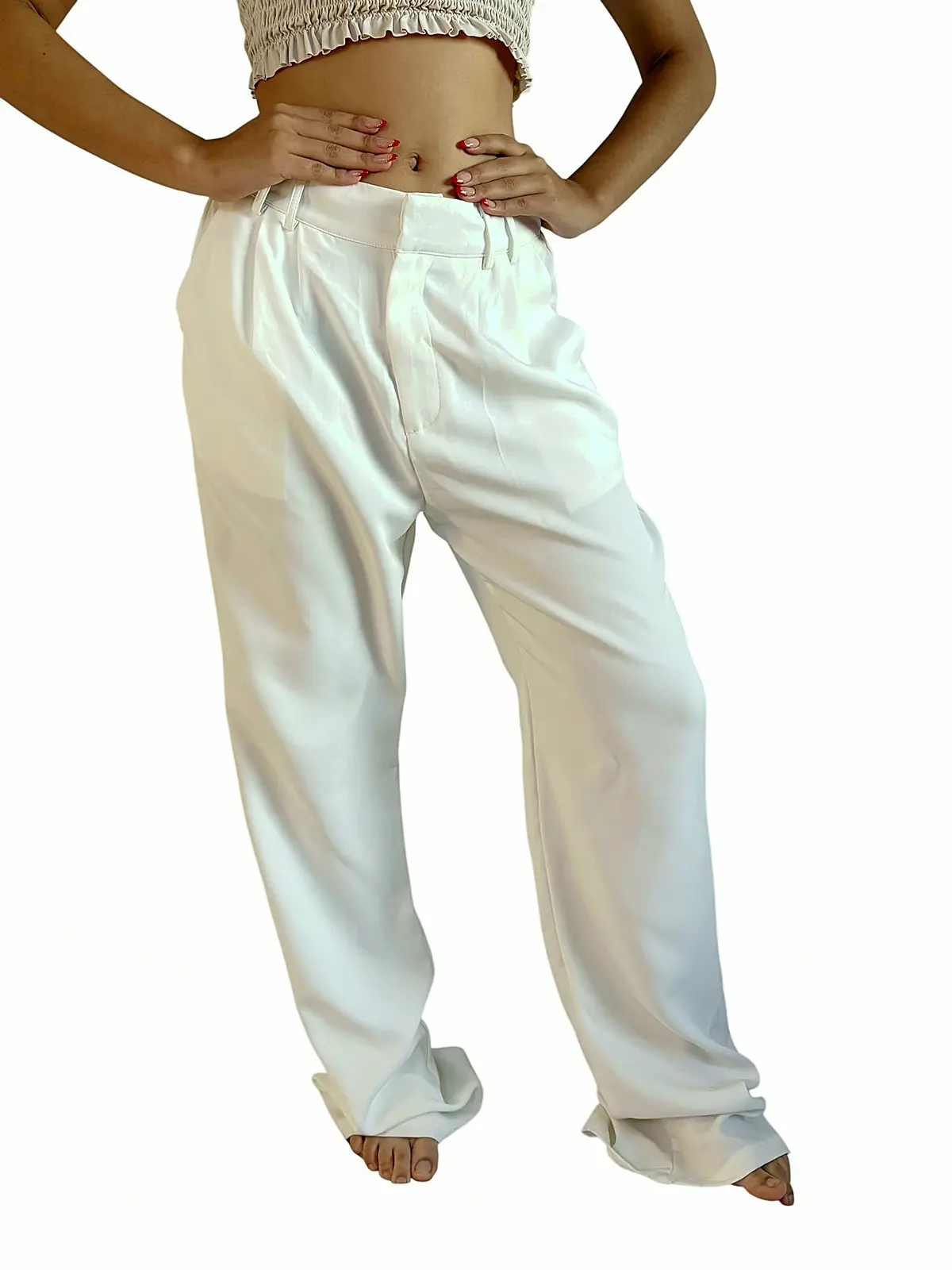 Pantalón Blanco Pinzas