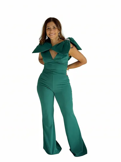 Enterizo Verde Lazo