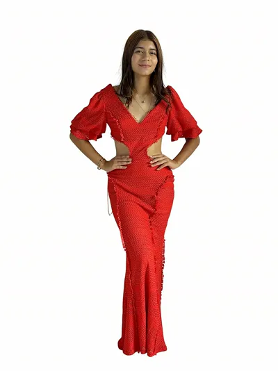 Vestido Largo Rojo Sirena