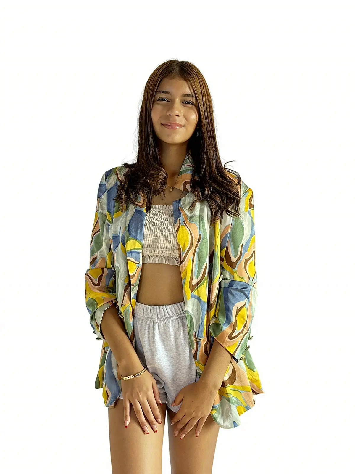 Kimono Estampado Amarillo