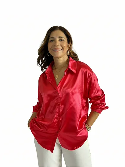Camisa Satinada Oversize