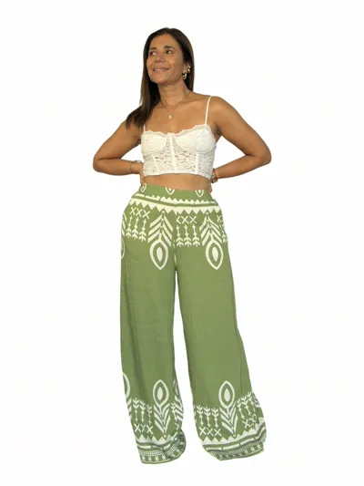 Pantalón Verde Étnico