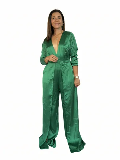 Enterizo Verde Satinado