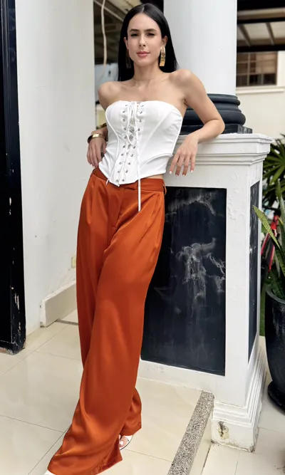 Pantalón Ancho Satinado