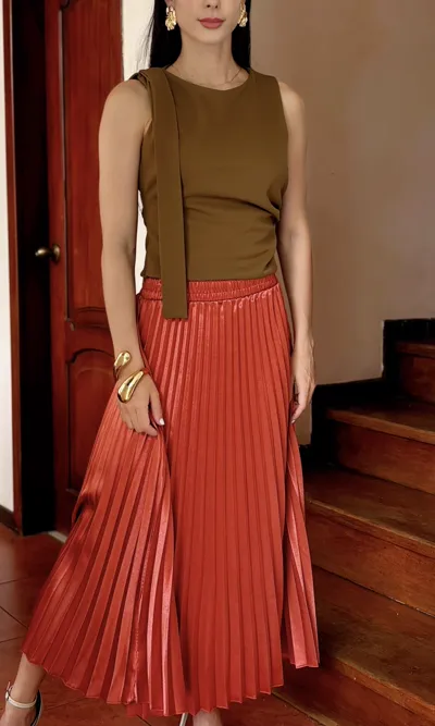 Falda Plisada Midi