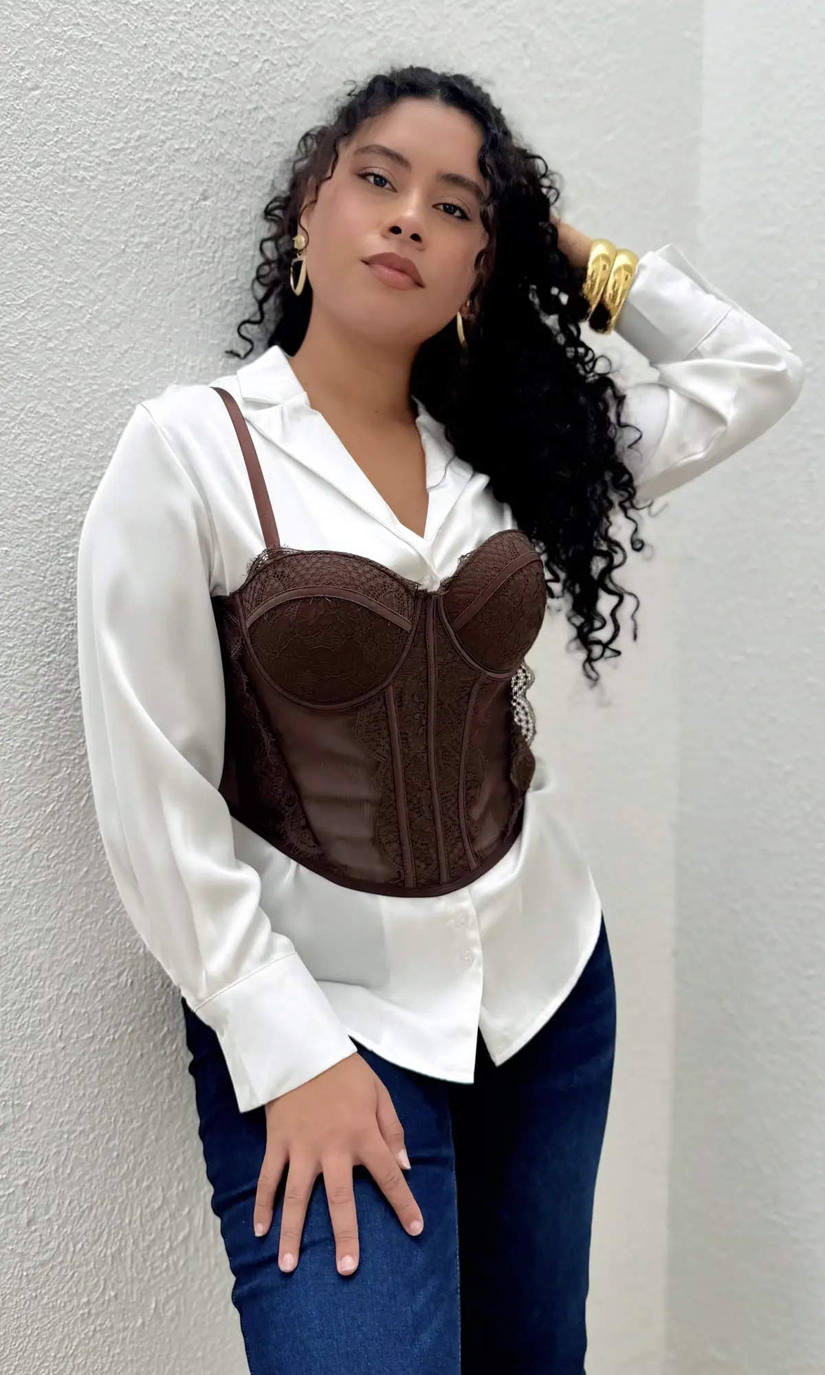 Camisa Satinada Suelta