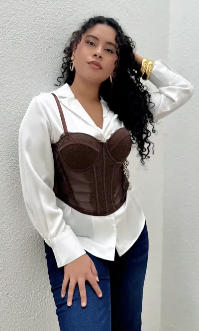 Camisa Satinada Suelta
