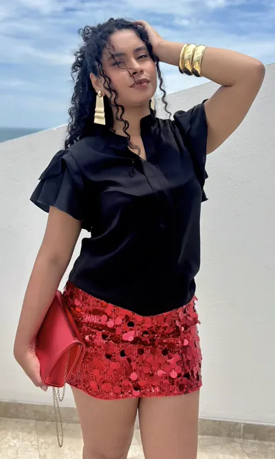 Falda Corta Lentejuelas