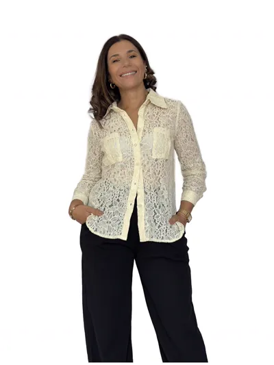 Camisa Encaje Beige
