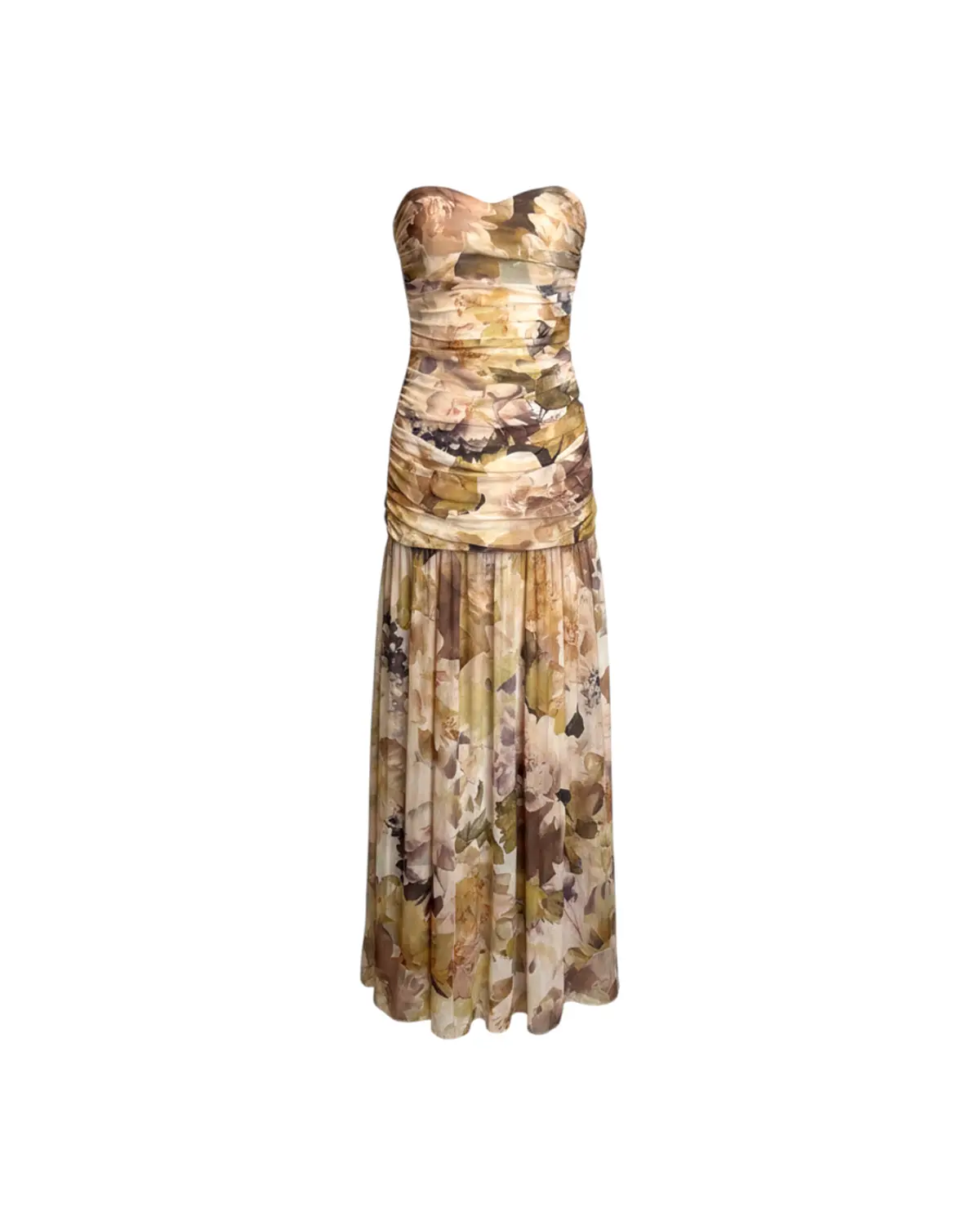 Vestido Palabra de Honor Floral