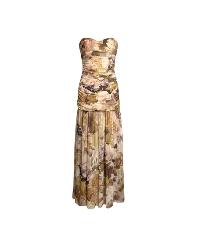 Vestido Palabra de Honor Floral